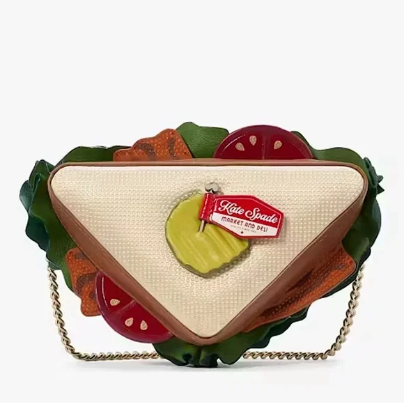 Kate Spade Glamwich Sandwich Embellished Micro Crossbody Bag Foodie NWT - Picture 2 of 10